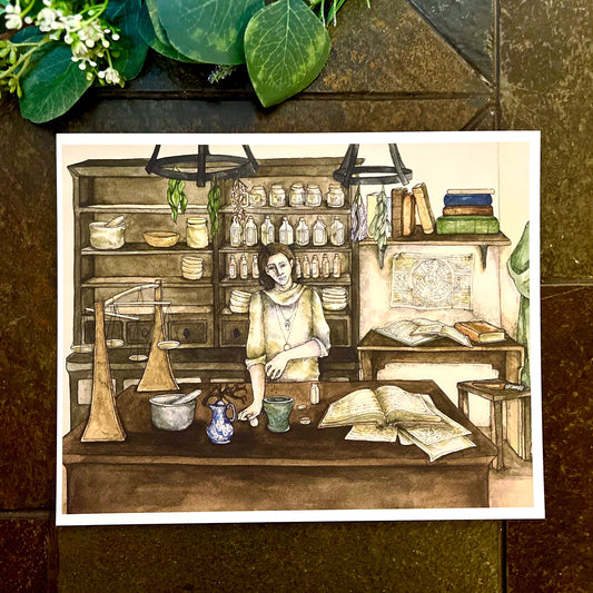 "The Apothecary's Assistant" // Watercolor & Ink // 2014 // Archival Giclée Print