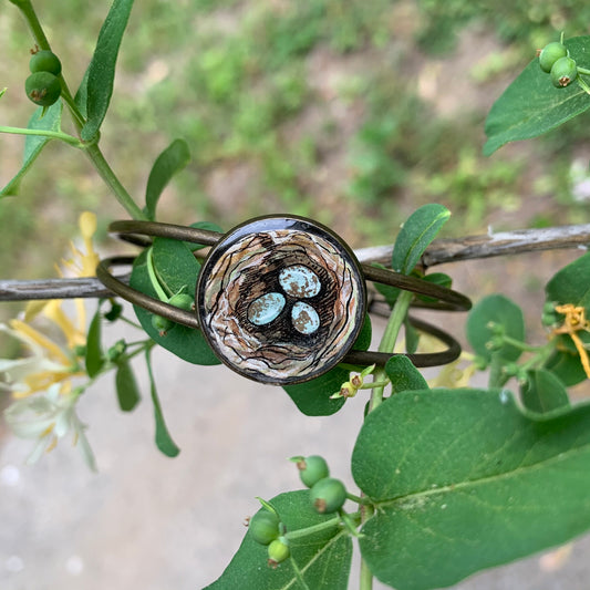 Springtime Treasures // Hand-painted Watercolor Bracelet