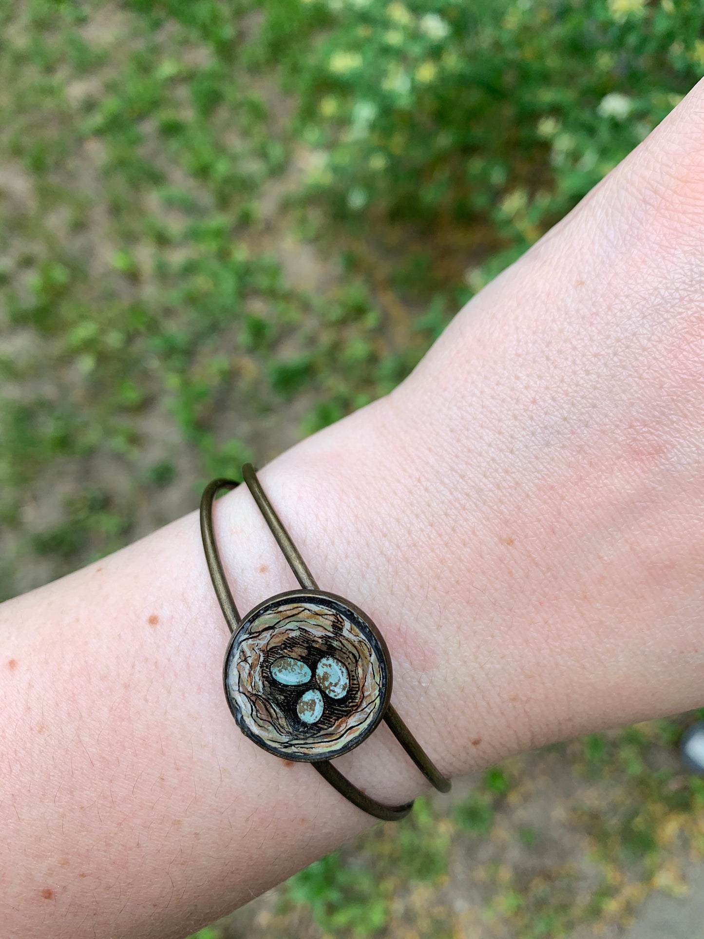 Springtime Treasures // Hand-painted Watercolor Bracelet