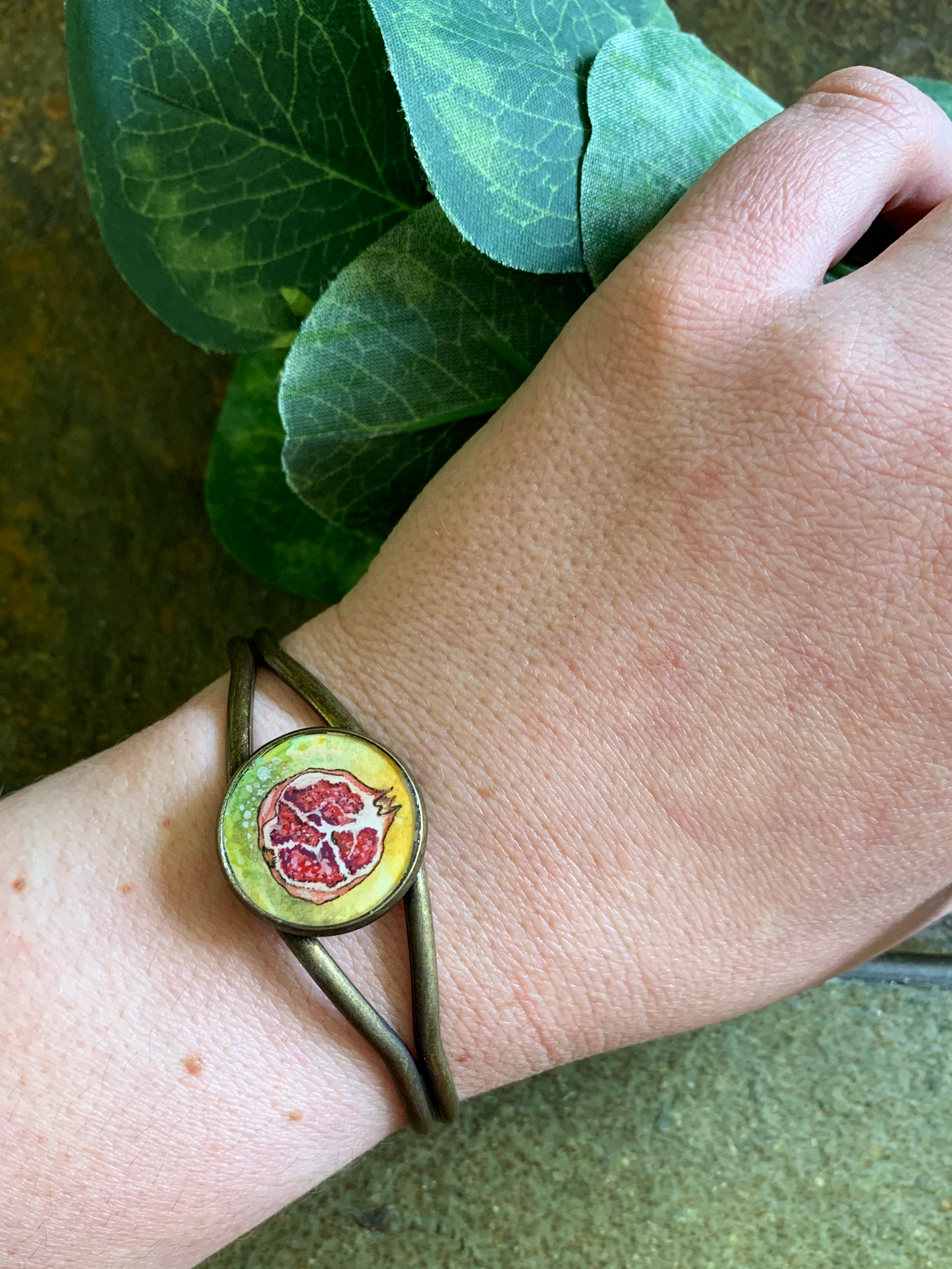 Forbidden Fruit  // Hand-painted Watercolor Bracelet