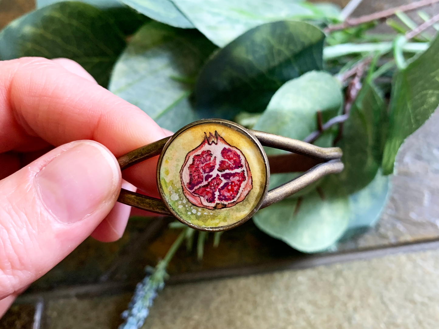 Forbidden Fruit  // Hand-painted Watercolor Bracelet