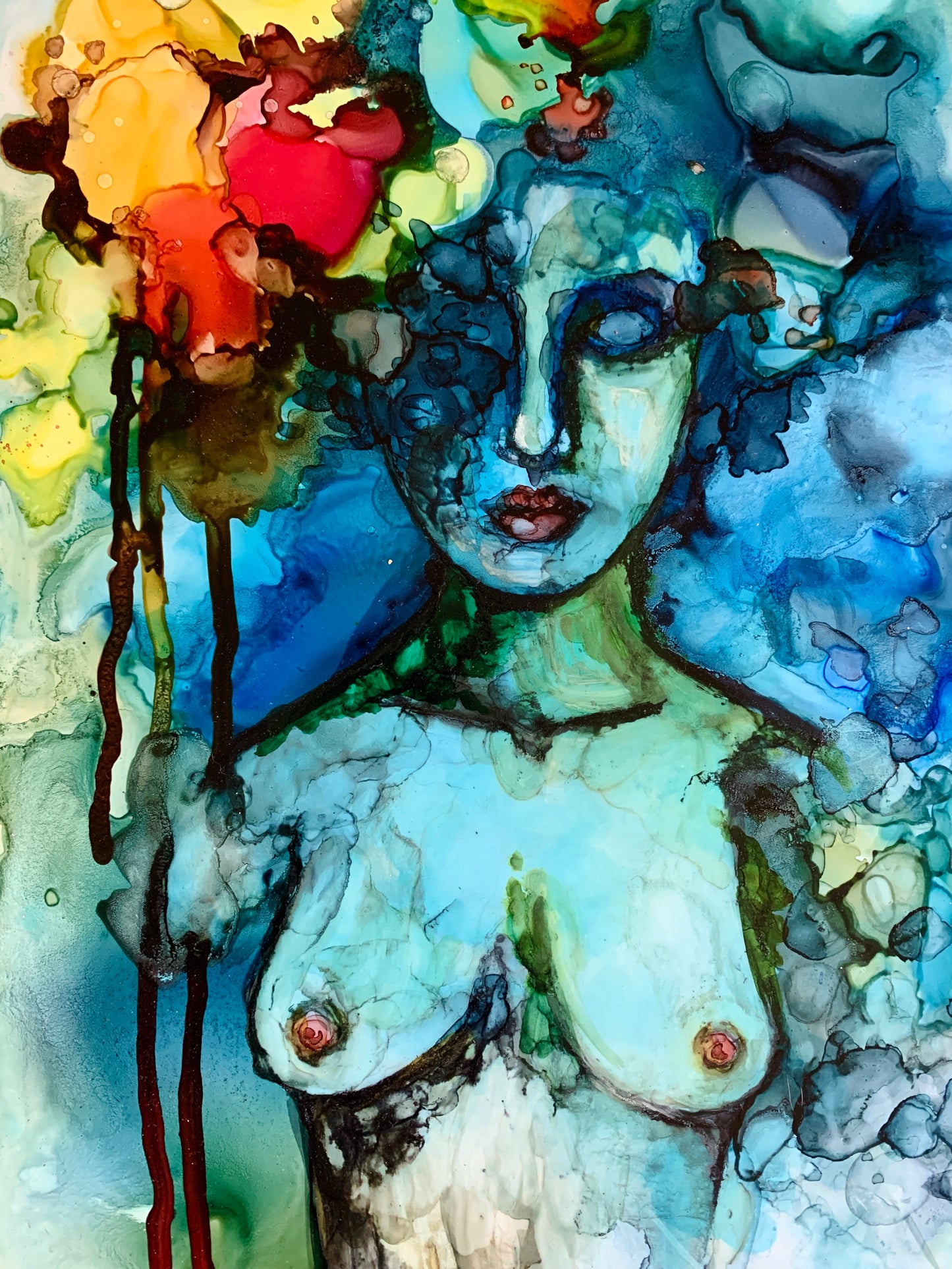 “The Woman” // Alcohol ink on yupo paper // 2020 // Archival Giclee Print