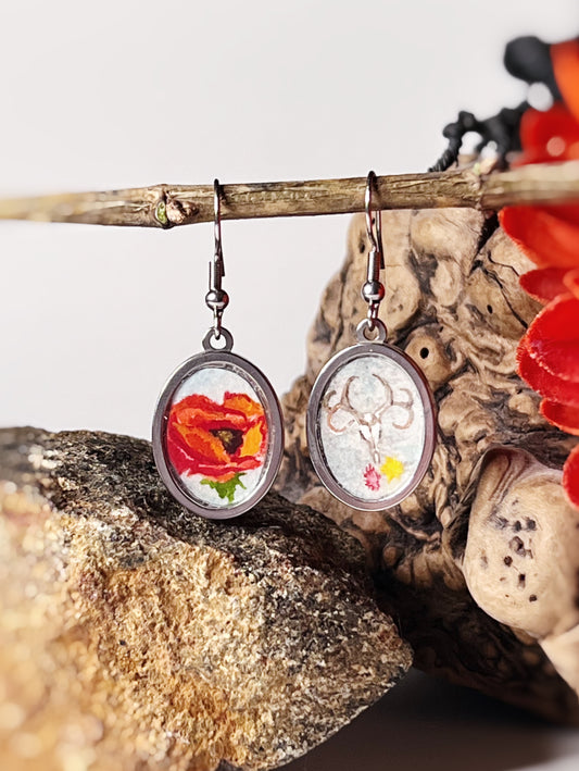 Georgia // Hand-painted Watercolor earrings