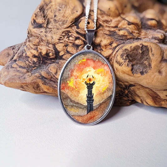 The Great Eye // Hand-painted Watercolor Pendant