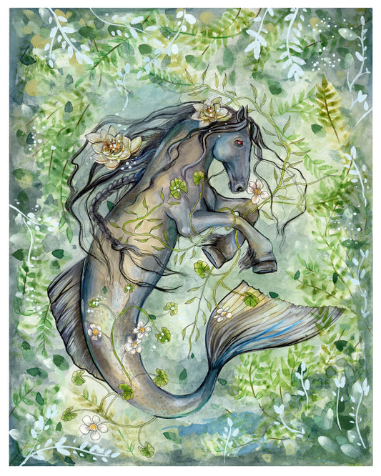 “Kelpie” // Mixed Media on Paper // 2019 // Archival Giclee Print